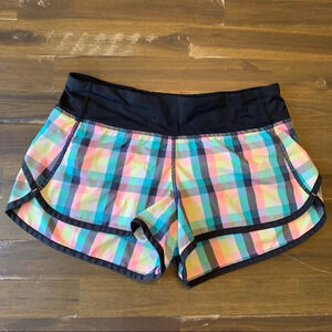 Lululemon Wee Wheezy Check Bleached Coral Cadet Blue/Black